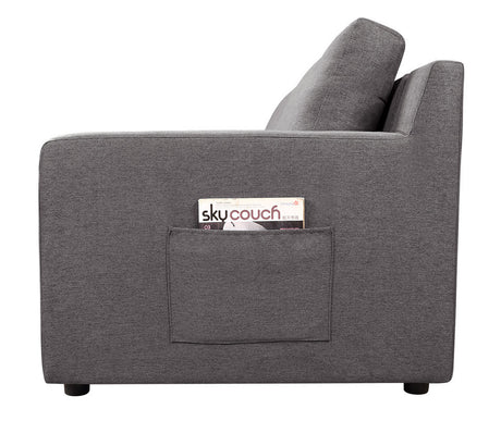 Waylon Gray Linen 4-Seater Sofa with Pockets - Home Elegance USA