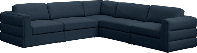 Beckham - Modular Sectional 5 Piece - Navy - Modern & Contemporary - Home Elegance USA