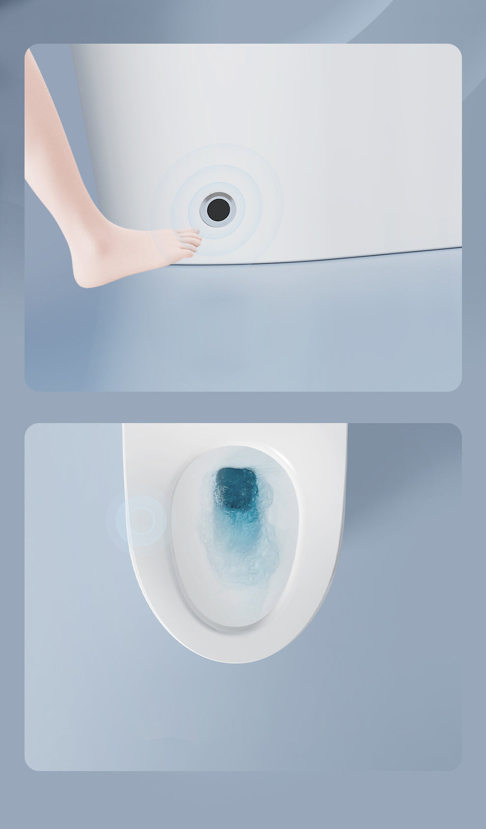 Smart Toilet with Auto Flush, Warm Water and Heated Seat, Modern Tankless Toilet with Remote Control