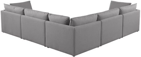 Mackenzie - Modular Sectional 5 Piece - Gray - Modern & Contemporary - Home Elegance USA