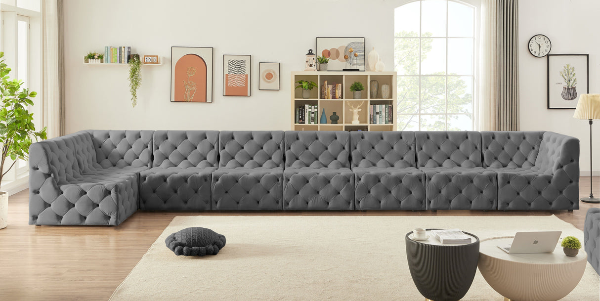 Tuft - Modular Sectional 8 Piece - Gray - Home Elegance USA