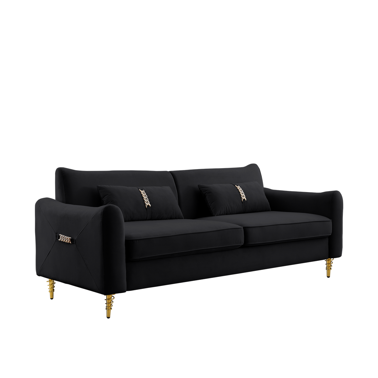 80.3 Modern Sofa Couch Upholstered Sofa Tufted Back Comfy Velvet