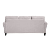 Modern Living Room Sofa Set Linen Upholstered Couch Furniture for Home or Office ,Light Grey,(1+3-Seat,Old Sku:SG000366AAA) Home Elegance USA