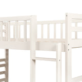 Orisfur. Twin Bunk Beds for Kids with Safety Rail and Movable Trundle bed - Home Elegance USA