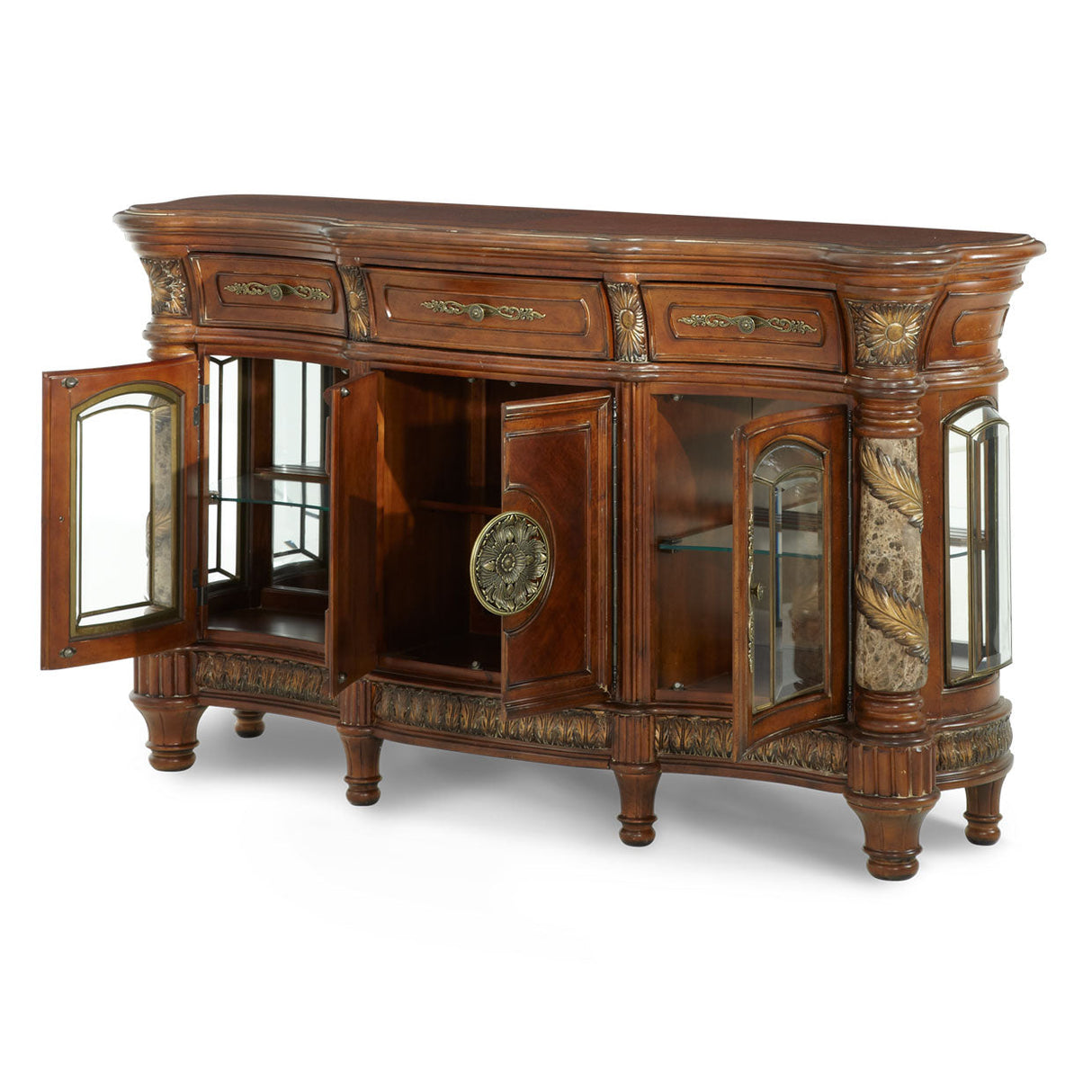 Aico Furniture - Villa Valencia Sideboard & Mirror - 72007-55-72067-55