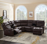 SECTIONAL MOTION SOFA BRWON (same as W223S00509 Size difference, See Details in page.) - Home Elegance USA