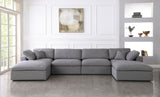 Serene - Cloud Modular Sectional 6 Piece - Grey - Home Elegance USA