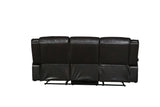 Global United Transitional Leather-Air Reclining Sofa Home Elegance USA