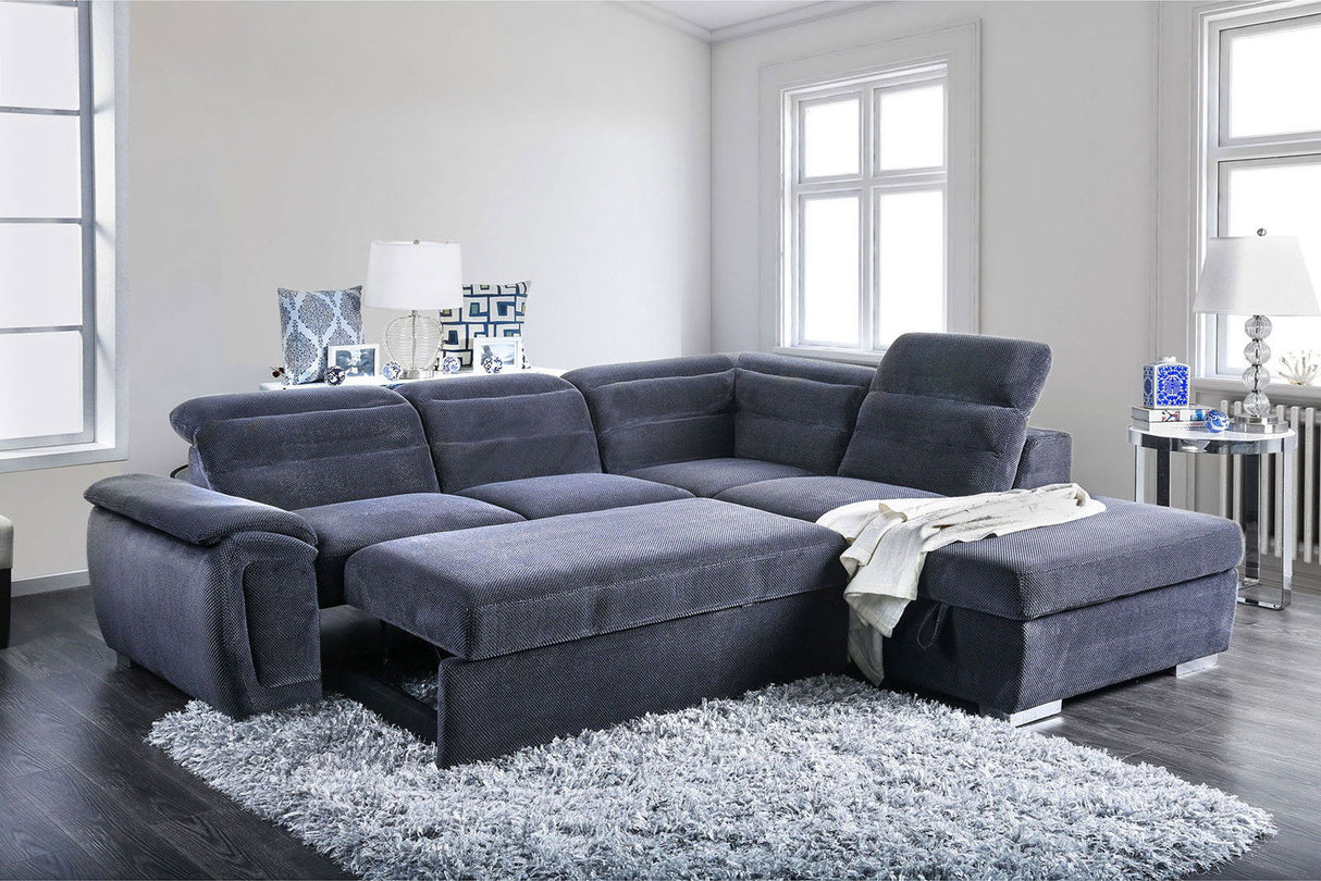 Felicity - Sectional - Dark Gray - Home Elegance USA