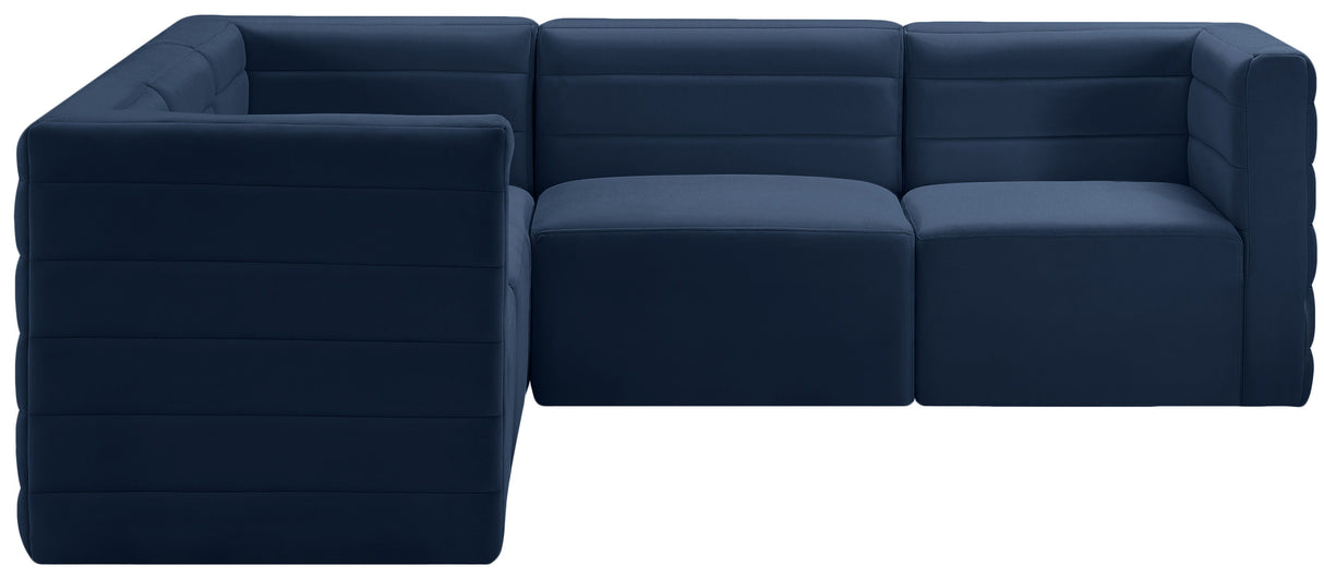 Quincy - Modular Sectional 5 Piece - Navy - Home Elegance USA