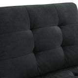 U shape Modular Sectional Sofa，DIY Combination，includes Seven Single Chair， Four Corner and One Ottoman，Black Velvet. - Home Elegance USA