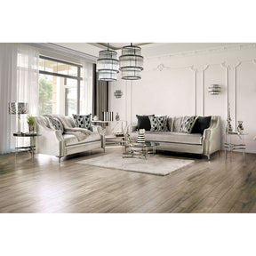 Elicia - Sofa & Loveseat - Silver / Black