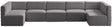 Quincy - Modular Sectional 7 Piece - Grey - Fabric
