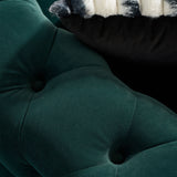 Modern velvet sofa GREEN color - Home Elegance USA