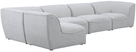 Miramar - Modular Sectional 5 Piece - Gray - Modern & Contemporary - Home Elegance USA