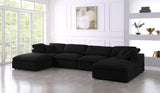 Serene - Cloud Modular Sectional 6 Piece - Black - Fabric - Modern & Contemporary - Home Elegance USA