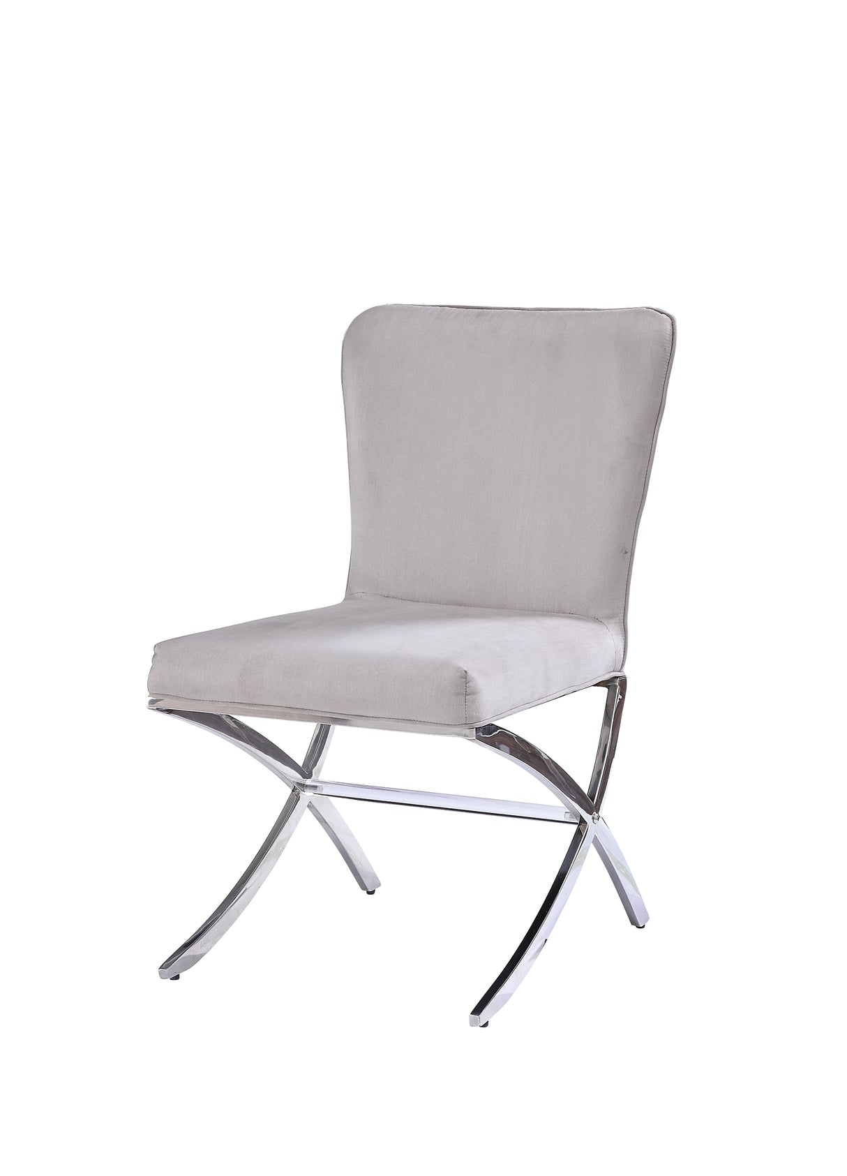 ACME Daire Side Chair (Set-2) in Velvet & Chrome 71182 - Home Elegance USA