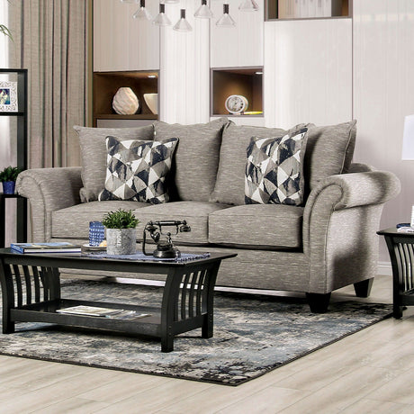 Shelly - Sofa & Loveseat - Gray - Home Elegance USA