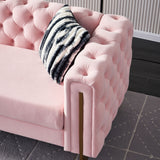 Modern velvet sofa PINK color - Home Elegance USA