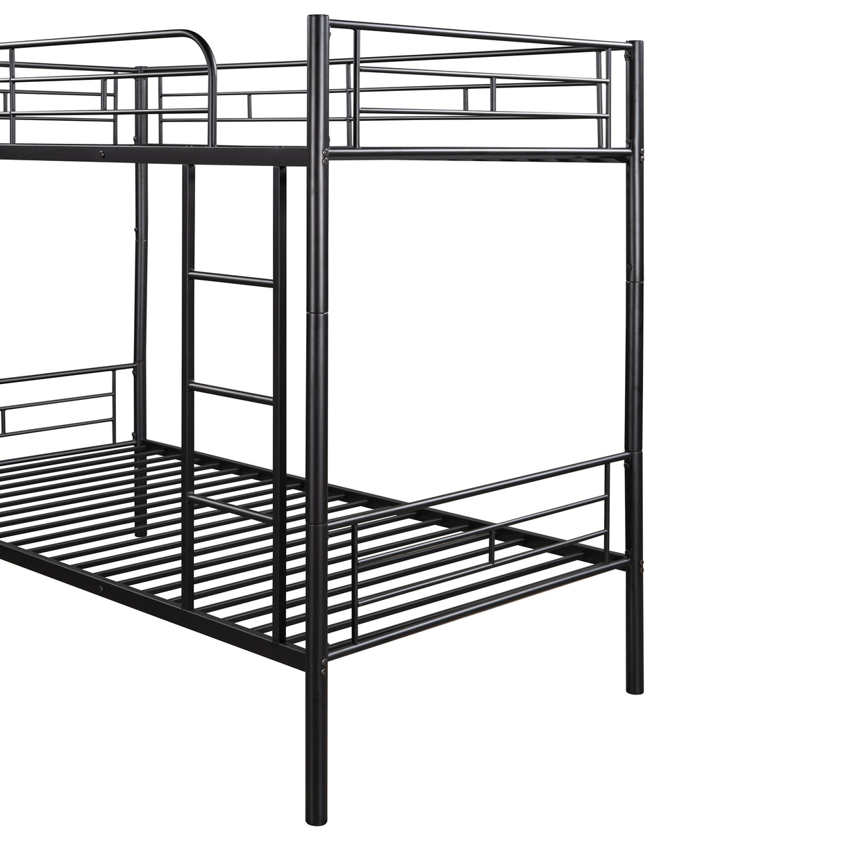 Twin Over Twin Metal Bunk Bed (Black) ( old sku: MF189201BAA ) - Home Elegance USA