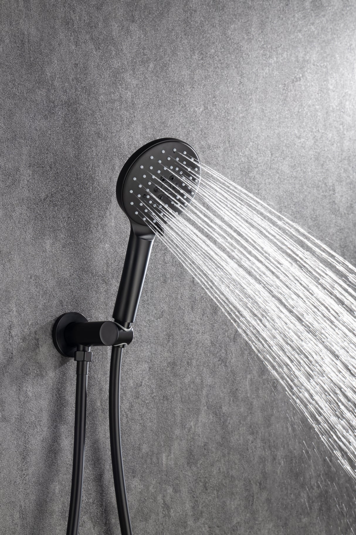 Black Shower System, Ceiling Rainfall Shower Faucet Sets Complete of High Pressure, Rain Shower Head with Handheld, Bathroom 10\\\\\\\'\\\\\\\' Shower Combo with Rough-in Valve Included