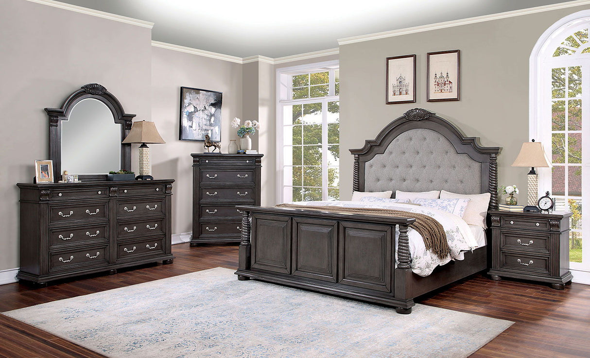 Esperia - Queen Bed & 1 Nightstand & Dresser & Mirror & Chest - Home Elegance USA