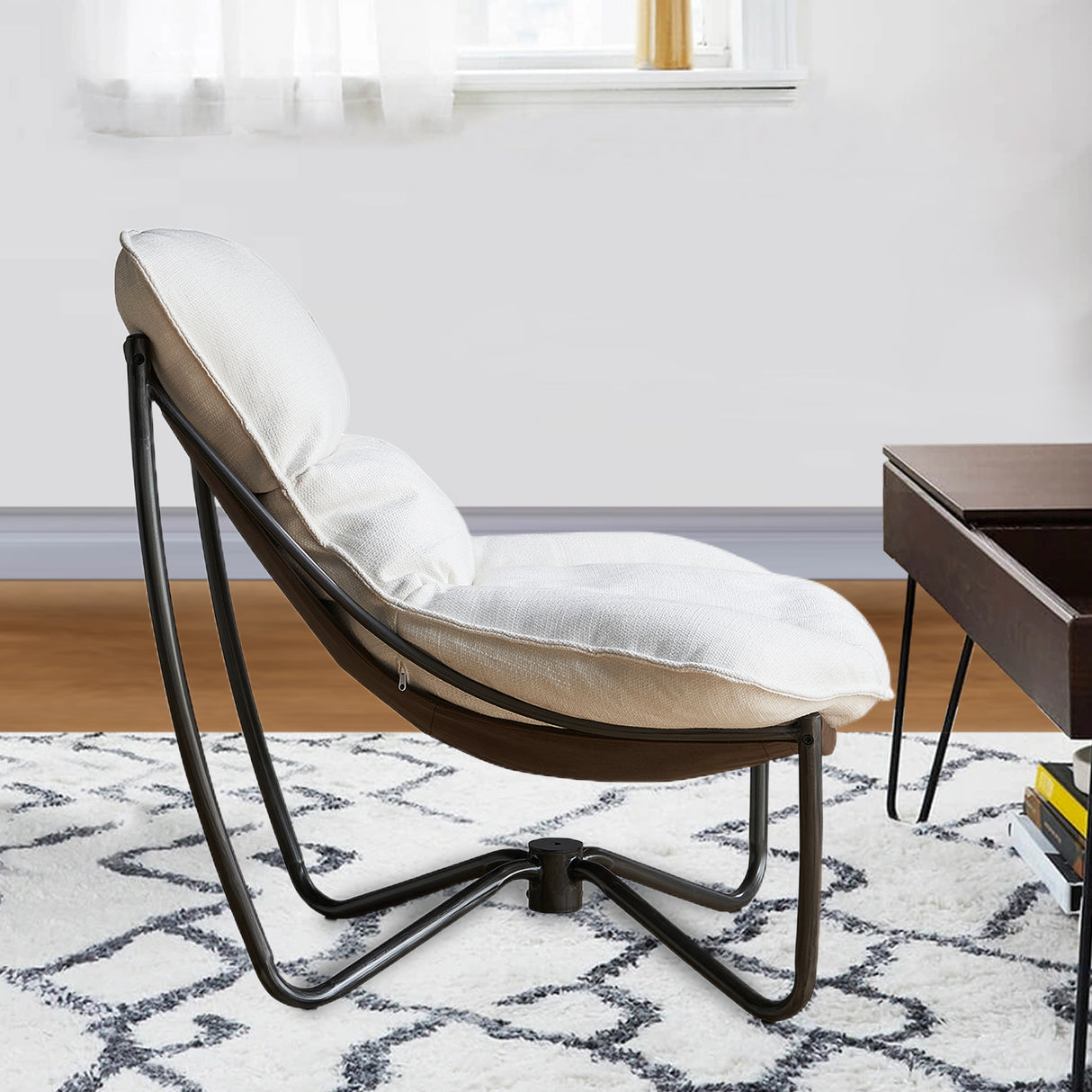 Beige Fabric Lounge Chair - Home Elegance USA