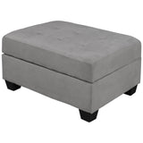 Orisfur. Modern Sectional Sofa with Reversible Chaise, L Shaped  Couch Set with Storage Ottoman and Two Cup Holders for Living Room - Home Elegance USA