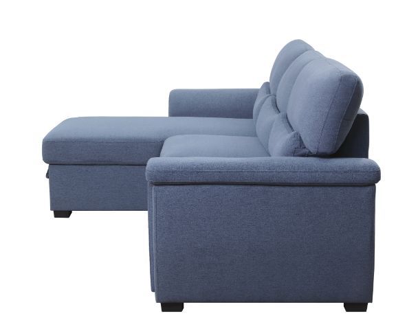 Haruko - Sectional Sofa - Blue Fabric - Home Elegance USA