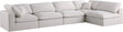 Plush - Cloud Modular Sectional 5 Piece - Cream