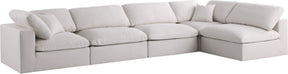Plush - Cloud Modular Sectional 5 Piece - Cream