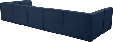 Relax - Modular Sectional 7 Piece - Navy - Home Elegance USA