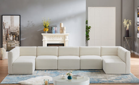 Quincy - Modular Sectional 7 Piece - Cream - Fabric - Home Elegance USA