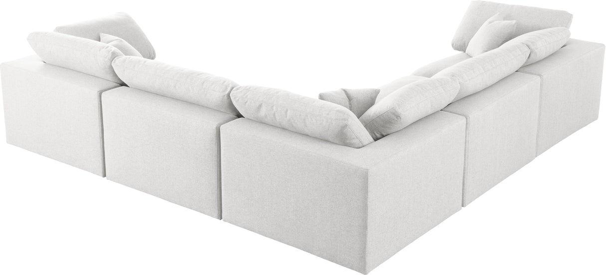 Serene - Cloud 5 Piece Modular Sectional - Cream - Home Elegance USA