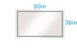 60*36 LED Lighted Bathroom Wall Mounted Mirror with High Lumen+Anti - Fog Separately Control+Dimmer Function - W92864287 - image - 7