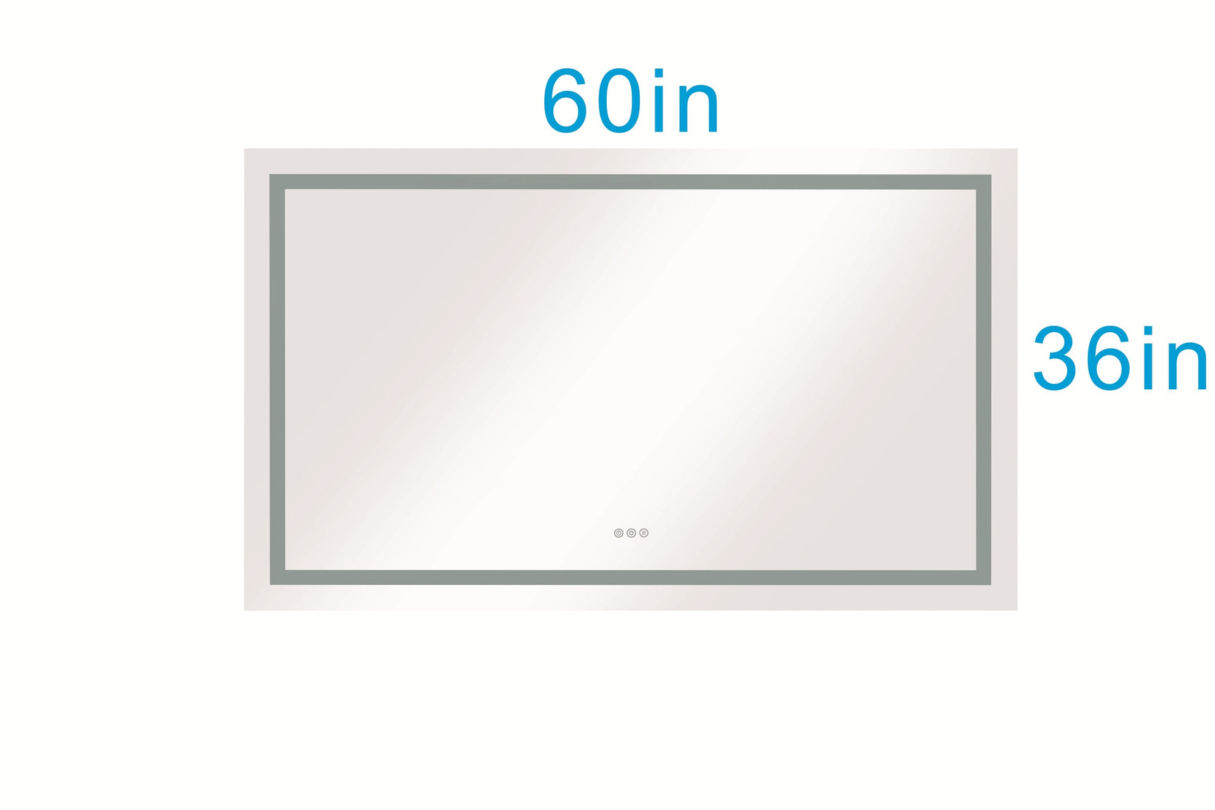 60*36 LED Lighted Bathroom Wall Mounted Mirror with High Lumen+Anti - Fog Separately Control+Dimmer Function - W92864287 - image - 7