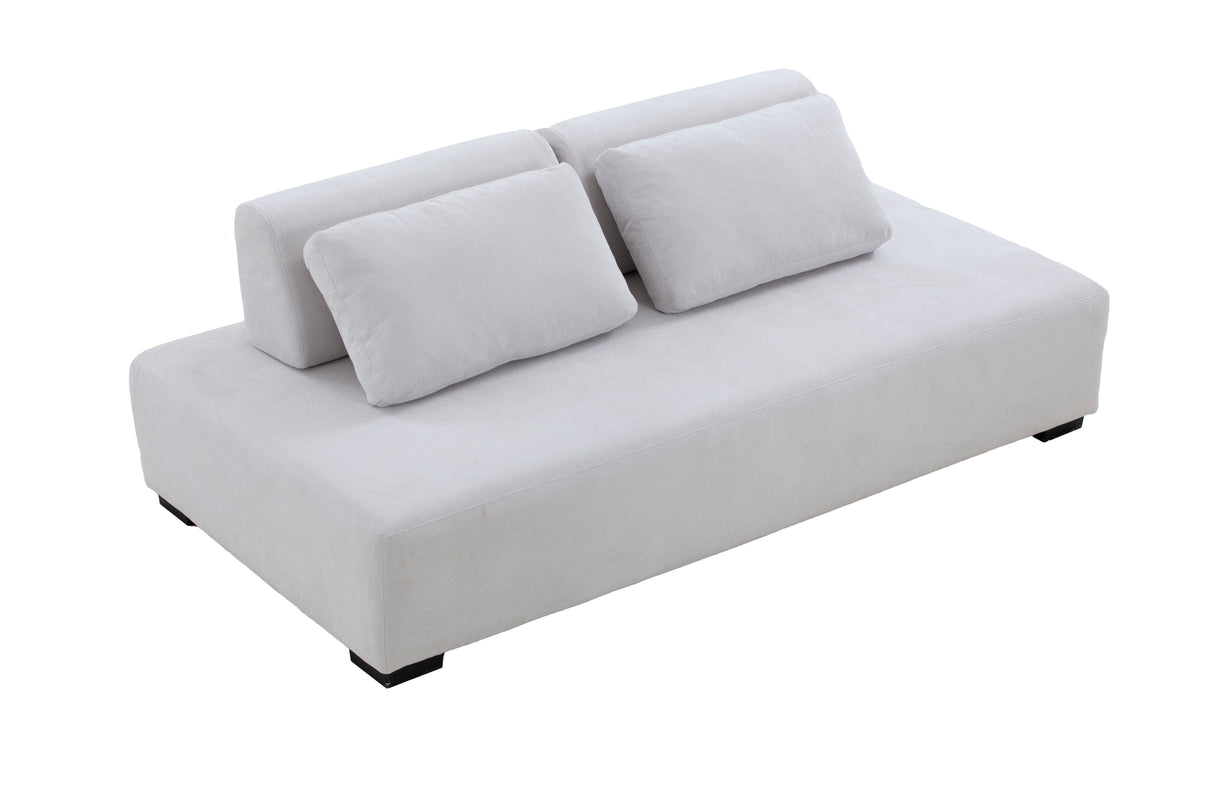 Morden Sofa Minimalist Modular Sofa Sofadaybed Ideal for living, family, bedroom, and guest spaces Beige Home Elegance USA