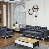 Mid-Century Modern Leather sofa 1-seat office Home Elegance USA