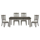 Casual Dining Two-Tone Finish Dining Table of 6 Drawers Rectangular Shape Wooden Furniture - Home Elegance USA