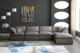 Plush - Cloud Modular Sectional 4 Piece - Grey - Fabric - Home Elegance USA