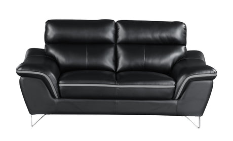 Genuine Leather Loveseat Home Elegance USA