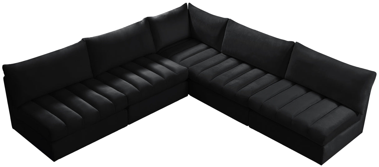 Jacob - Modular Sectional 5 Piece - Black - Home Elegance USA