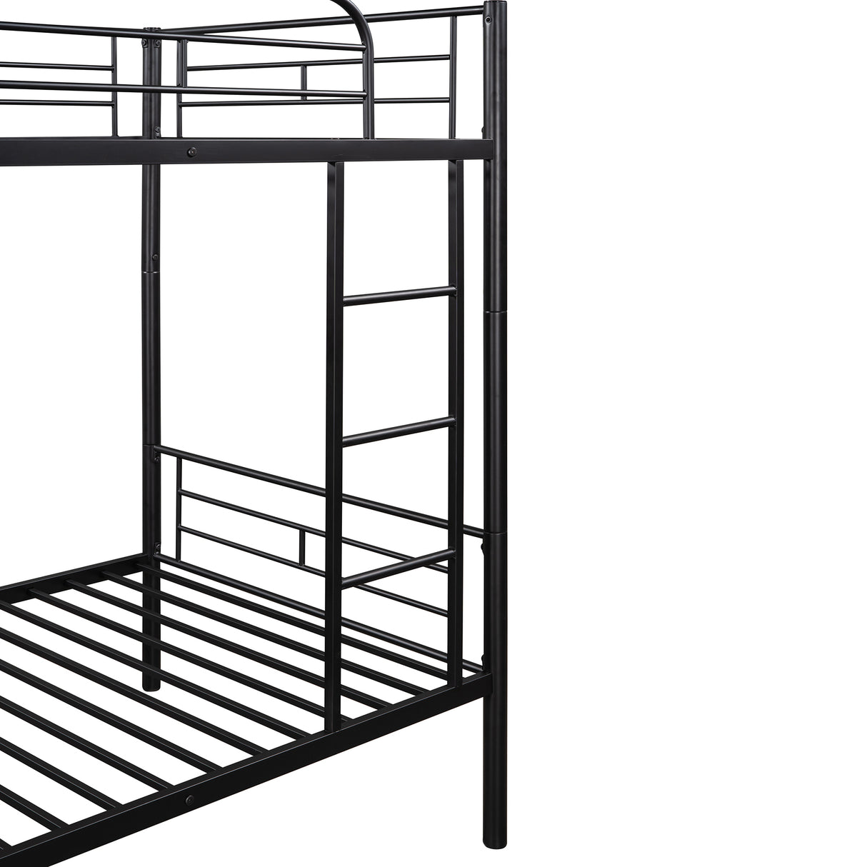 Twin Over Twin Metal Bunk Bed (Black) ( old sku: MF189201BAA ) - Home Elegance USA