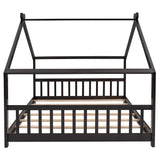 Full Size House Bed Wood Bed, Espresso - Home Elegance USA