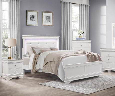 Homelegance - Lana 3 Piece Queen Bedroom Set In White - 1556W-1-3Set