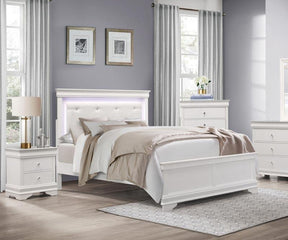 Lana 3 Piece Eastern King Bedroom Set In White 1556Wk-1Ek-3Set | Homelegance
