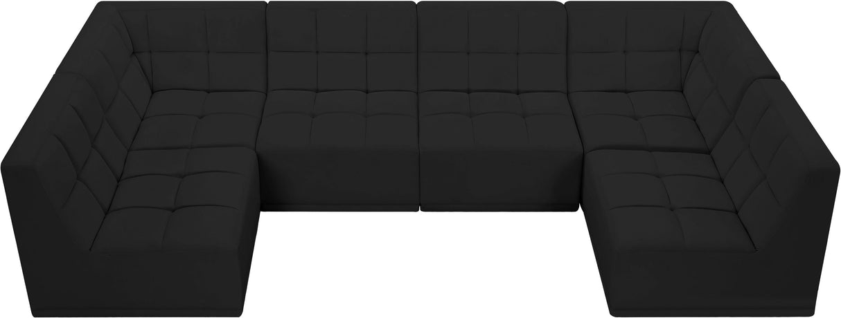 Relax - Modular Sectional 6 Piece - Black - Home Elegance USA