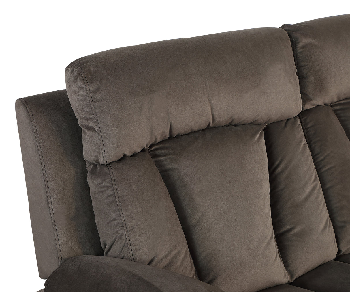 Global United Reclining Transitional Microfiber Fabric Sofa