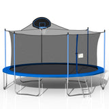 16FT TRAMPOLINE(BLUE) WITH BOARD,METAL - W285S00011 - image - 1