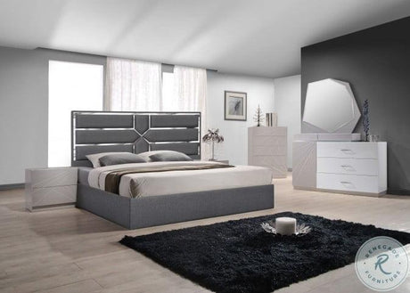 Da Vinci King Bed In Charcoal - 18730K | J&M